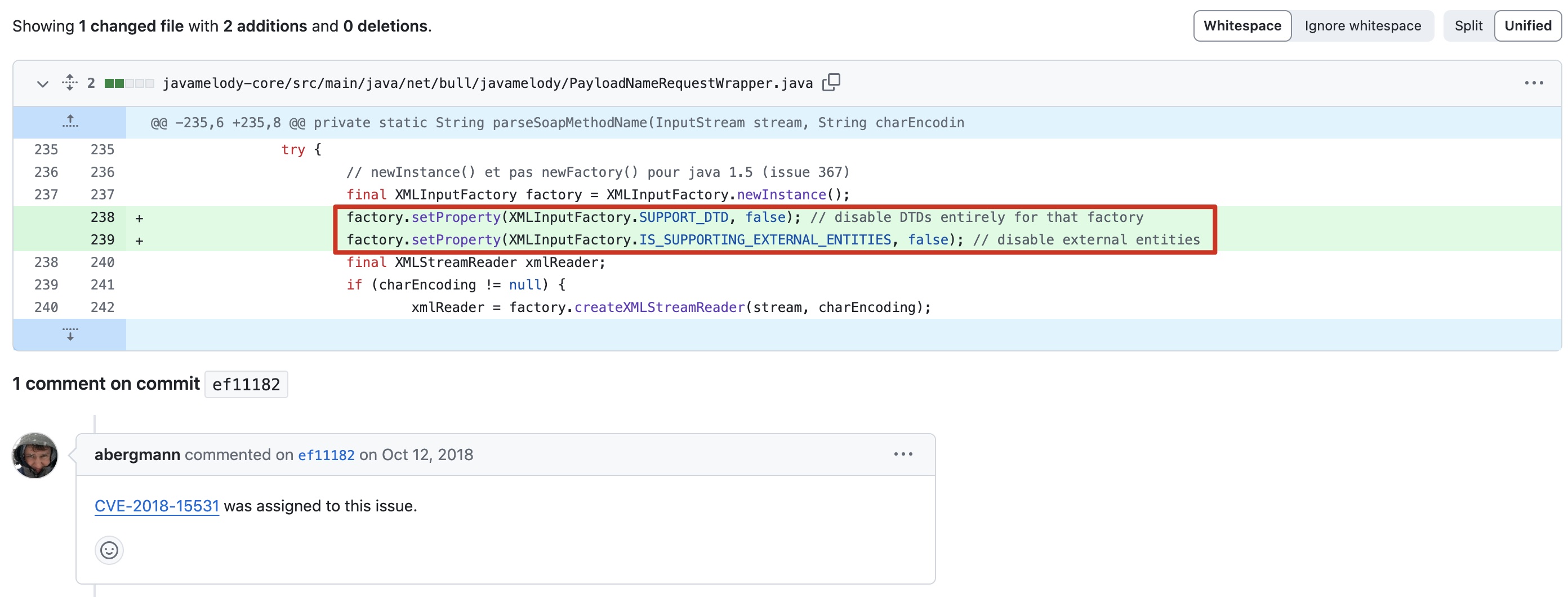 图 JavaMelody修复代码commit